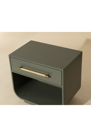 Modern European furniture - Modern Oak Curved Nightstand - www.oroa.com