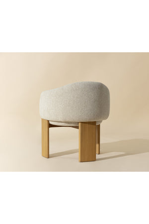 Modern European furniture - Cream 3-Legged Dining Armchair - www.oroa.com