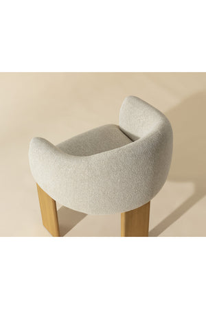 Modern European furniture - Cream 3-Legged Dining Armchair - www.oroa.com