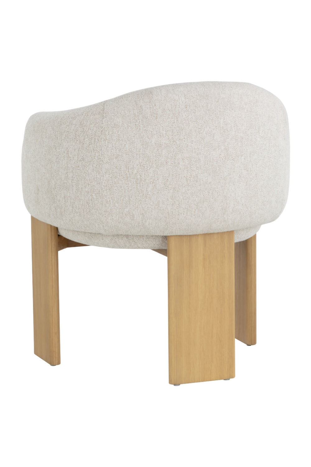 Modern European furniture - Cream 3-Legged Dining Armchair - www.oroa.com