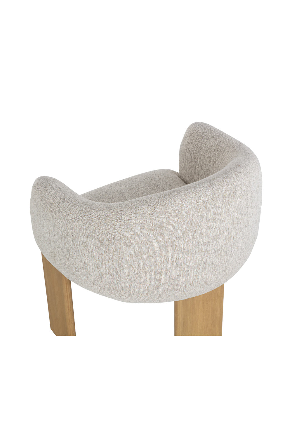 Modern European furniture - Cream 3-Legged Dining Armchair - www.oroa.com