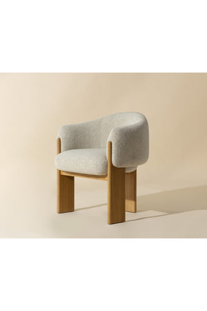 Modern European furniture - Cream 3-Legged Dining Armchair - www.oroa.com