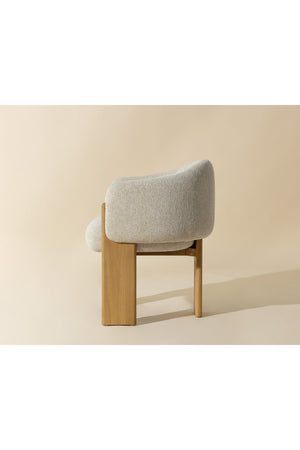 Modern European furniture - Cream 3-Legged Dining Armchair - www.oroa.com