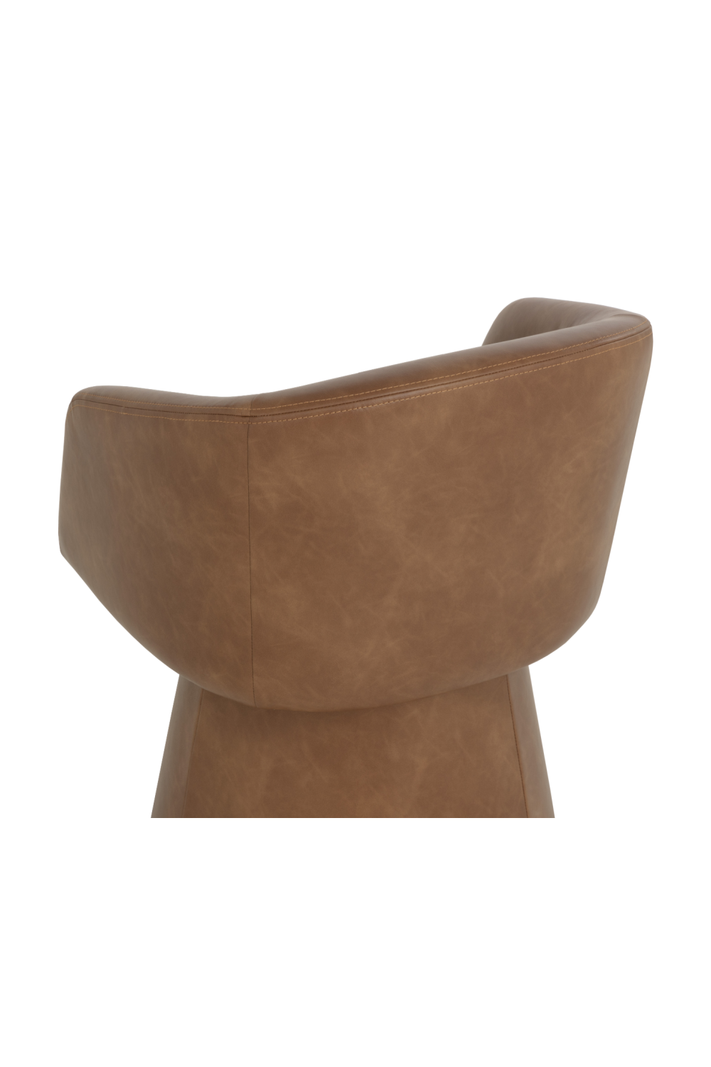 Modern European furniture - Brown Leather Swivel Dining Chair - www.oroa.com