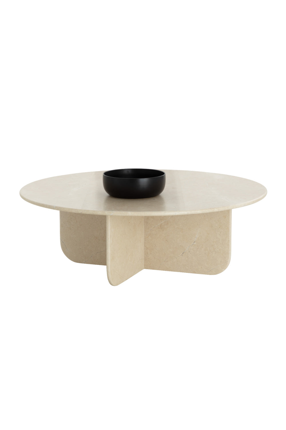 Modern European furniture - Round Cream Marble Coffee Table - www.oroa.com
