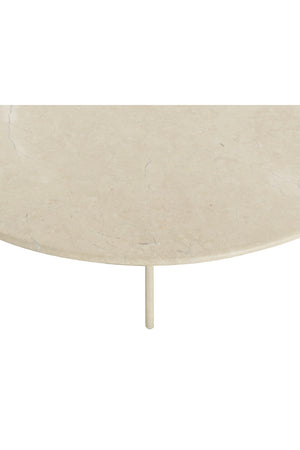 Modern European furniture - Round Cream Marble Coffee Table - www.oroa.com