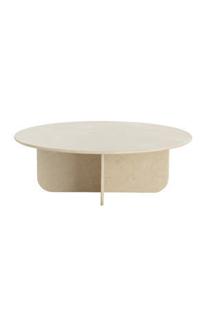 Modern European furniture - Round Cream Marble Coffee Table - www.oroa.com