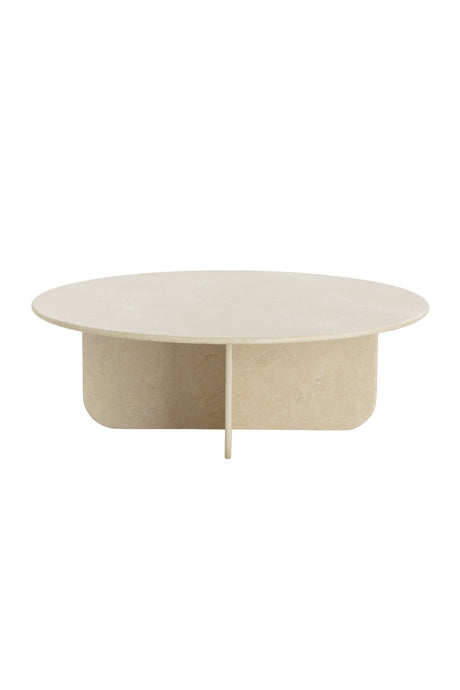 Modern European furniture - Round Cream Marble Coffee Table - www.oroa.com