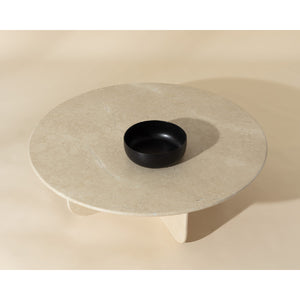 Modern European furniture - Round Cream Marble Coffee Table - www.oroa.com