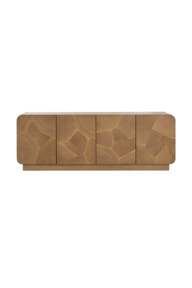 Modern European furniture - Patterned Oak 4-Door Sideboard - www.oroa.com