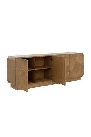   Modern European furniture - Patterned Oak 4-Door Sideboard - www.oroa.com | Oroa.com