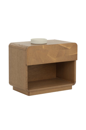 Modern European furniture - Oak Mosaic 1-Drawer Nightstand - www.oroa.com