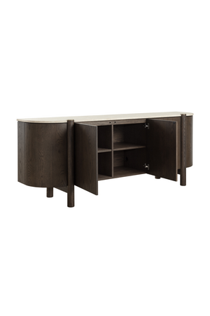 Modern European furniture - Solid Oak 4-Door Sideboard - www.oroa.com