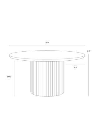   Modern European furniture - Cream Marble Round Dining Table - www.oroa.com | Oroa.com