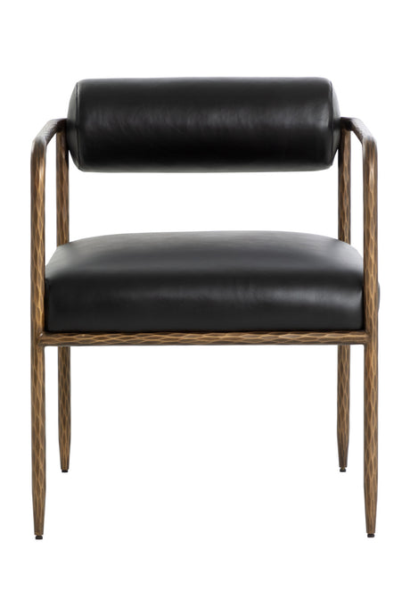 Modern European furniture - Leather Bolster-Back Dining Chair - www.oroa.com