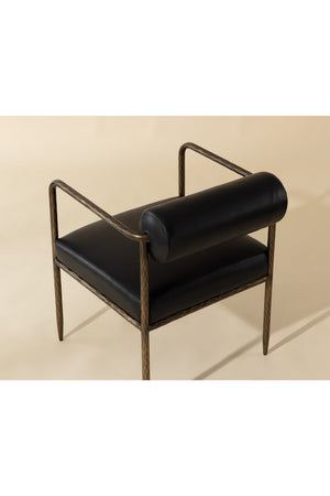   Modern European furniture - Leather Bolster-Back Dining Chair - www.oroa.com | Oroa.com
