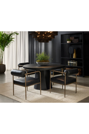   Modern European furniture - Leather Bolster-Back Dining Chair - www.oroa.com | Oroa.com