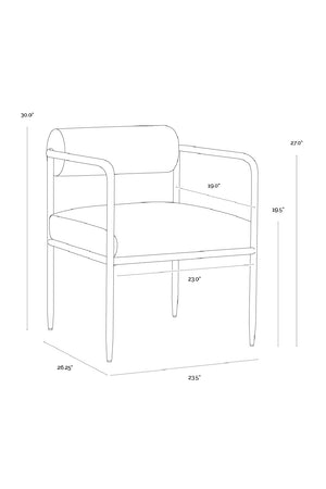  Modern European furniture - Leather Bolster-Back Dining Chair - www.oroa.com | Oroa.com