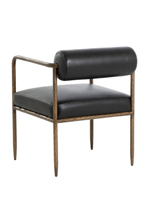   Modern European furniture - Leather Bolster-Back Dining Chair - www.oroa.com | Oroa.com