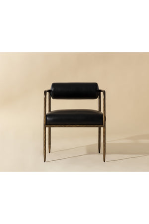   Modern European furniture - Leather Bolster-Back Dining Chair - www.oroa.com | Oroa.com