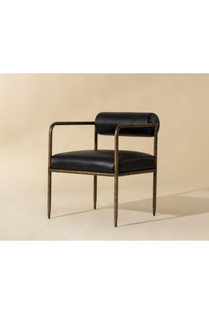   Modern European furniture - Leather Bolster-Back Dining Chair - www.oroa.com | Oroa.com