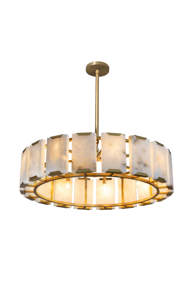Modern European furniture - Alabaster Panels Chandelier - www.oroa.com
