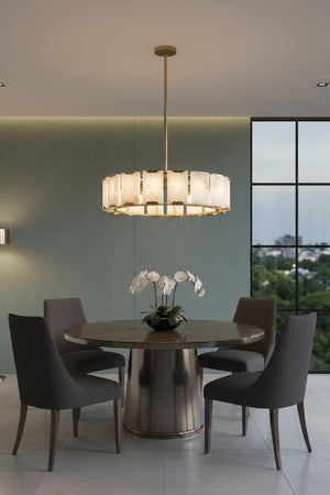 Modern European furniture - Alabaster Panels Chandelier - www.oroa.com