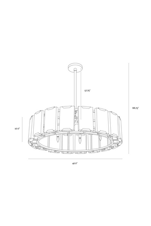 Modern European furniture - Alabaster Panels Chandelier - www.oroa.com