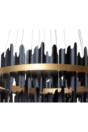 Modern European furniture - Black 3-Tier Chandelier - www.oroa.com
