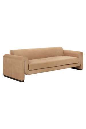 Modern European furniture - Tan Nubuck Leather Sofa - www.oroa.com