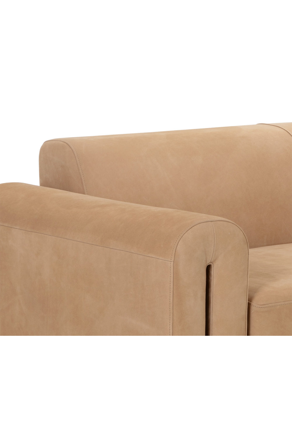 Modern European furniture - Tan Nubuck Leather Sofa - www.oroa.com