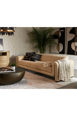 Modern European furniture - Tan Nubuck Leather Sofa - www.oroa.com