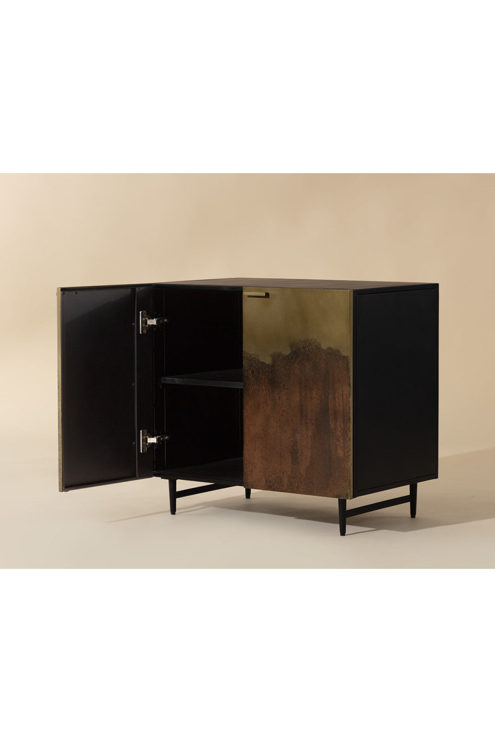 Modern European furniture - Antique Brass Ombre Nightstand - www.oroa.com