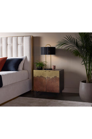 Modern European furniture - Antique Brass Ombre Nightstand - www.oroa.com