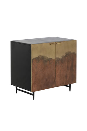 Modern European furniture - Antique Brass Ombre Nightstand - www.oroa.com