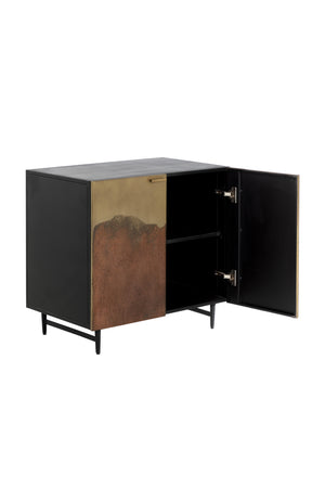 Modern European furniture - Antique Brass Ombre Nightstand - www.oroa.com
