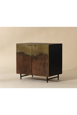 Modern European furniture - Antique Brass Ombre Nightstand - www.oroa.com
