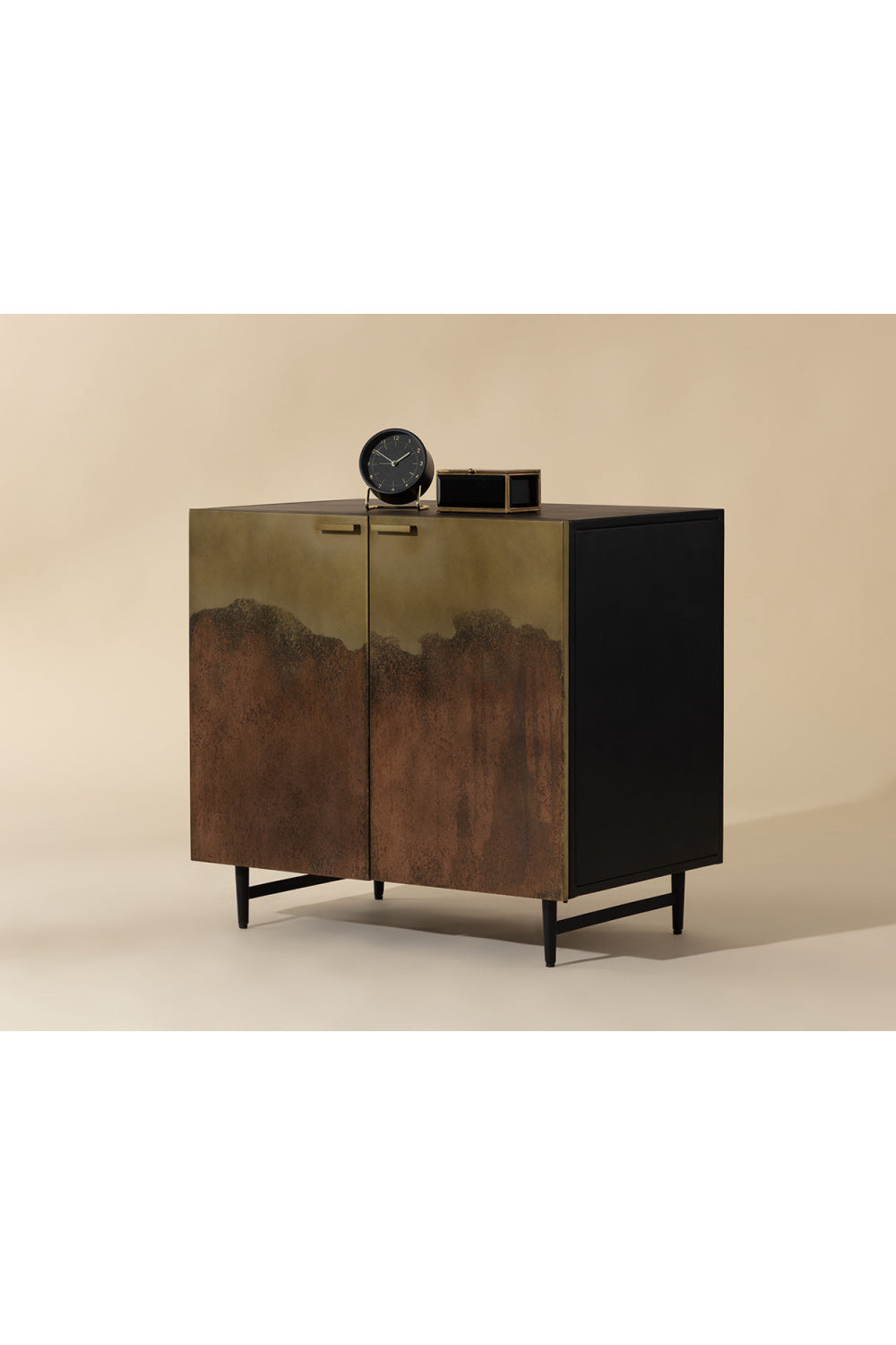 Modern European furniture - Antique Brass Ombre Nightstand - www.oroa.com