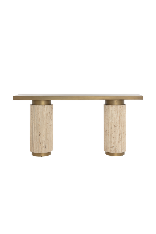 Modern European furniture - Antique Brass Console Table - www.oroa.com