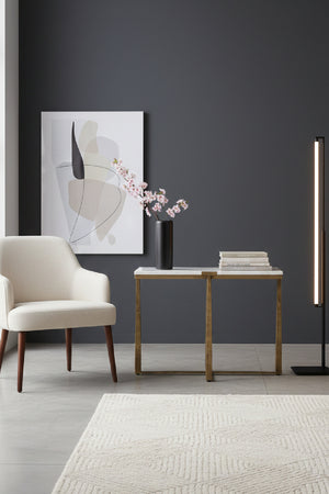   Modern European furniture - Rectangular White Marble Side Table - www.oroa.com | Oroa.com