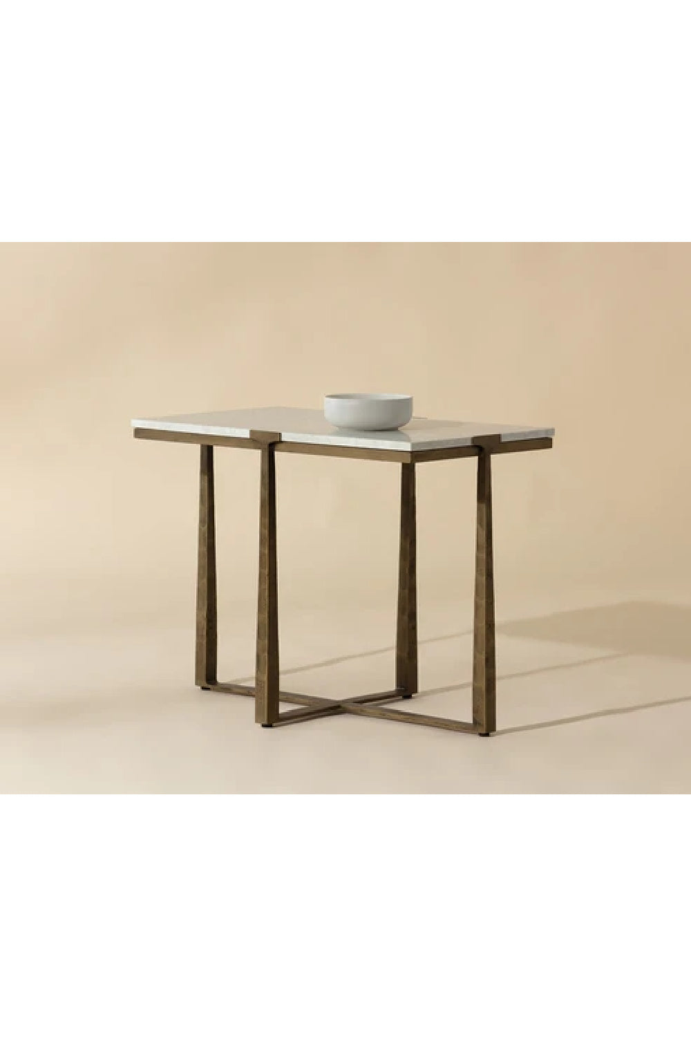   Modern European furniture - Rectangular White Marble Side Table - www.oroa.com | Oroa.com