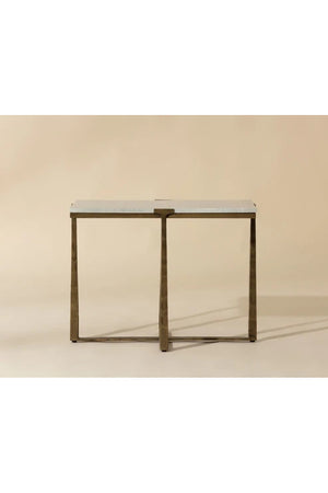   Modern European furniture - Rectangular White Marble Side Table - www.oroa.com | Oroa.com