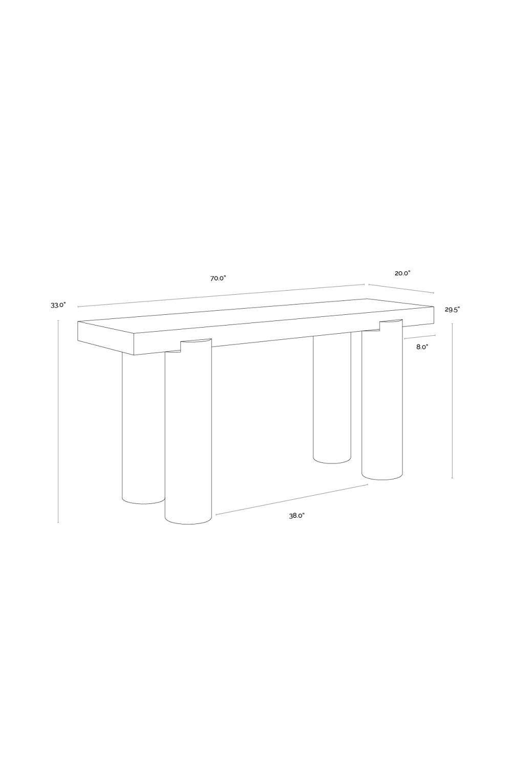   Modern European furniture - Cream Breccia Marble Console Table - www.oroa.com | Oroa.com