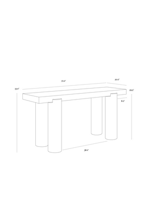   Modern European furniture - Cream Breccia Marble Console Table - www.oroa.com | Oroa.com