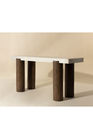   Modern European furniture - Cream Breccia Marble Console Table - www.oroa.com | Oroa.com