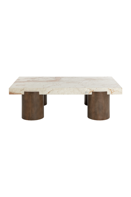   Modern European furniture - Cream Breccia Marble Coffee Table - www.oroa.com | Oroa.com