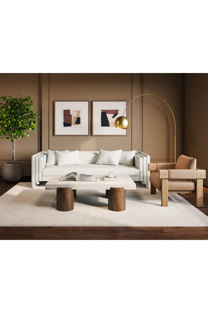   Modern European furniture - Cream Breccia Marble Coffee Table - www.oroa.com | Oroa.com