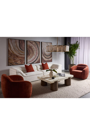   Modern European furniture - Cream Breccia Marble Coffee Table - www.oroa.com | Oroa.com