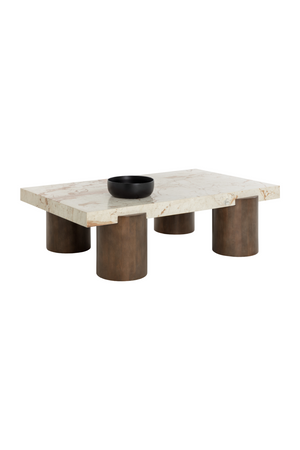  Modern European furniture - Cream Breccia Marble Coffee Table - www.oroa.com | Oroa.com