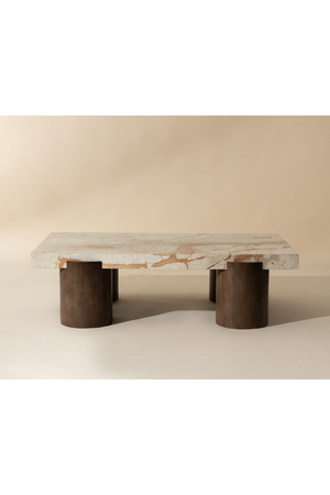   Modern European furniture - Cream Breccia Marble Coffee Table - www.oroa.com | Oroa.com
